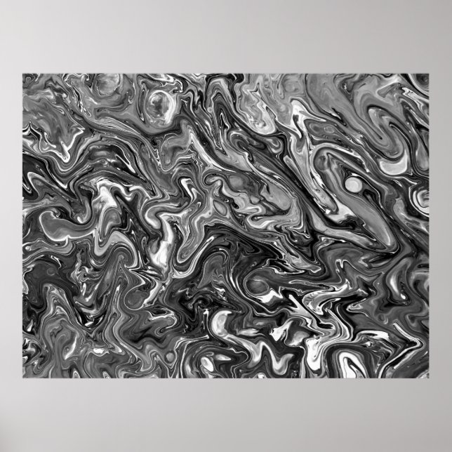 Abstrakte Farbstudie 427/Noir, Poster (Vorne)