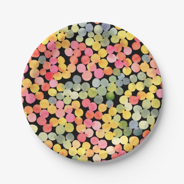 Abstrakte Farbtöne Pappteller (Vorderseite)