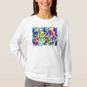 Abstrakte Farbtupfer T-Shirt
