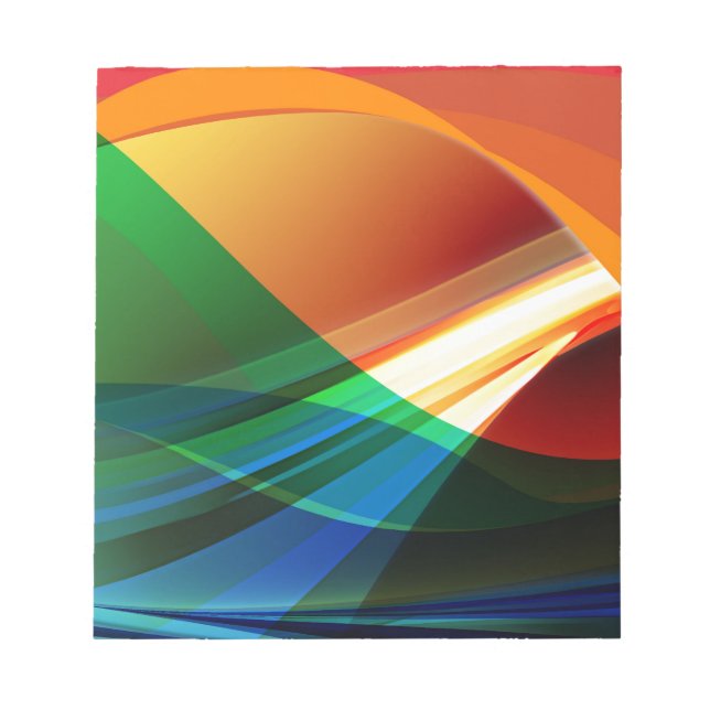 Abstrakte Farbwellen Notizblock (Vorderseite)