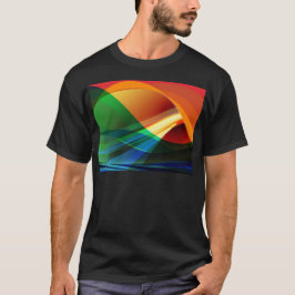 Abstrakte Farbwellen T-Shirt