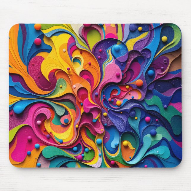 Abstrakte Farbwerthalterung Mousepad (Vorne)