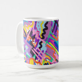 Abstrakte Farbwiedergabe Kaffeetasse