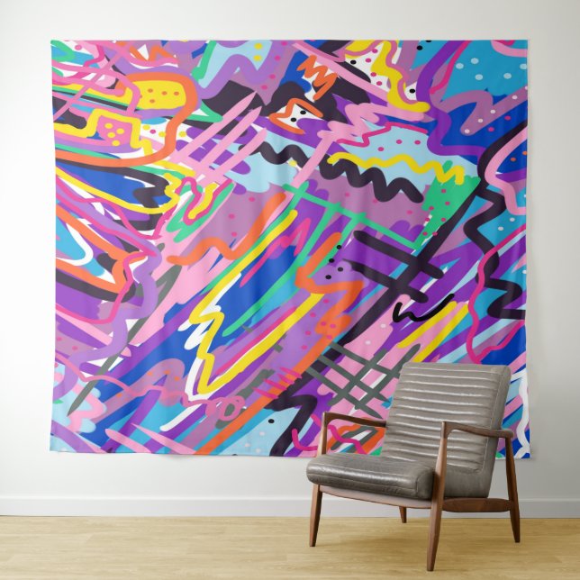 Abstrakte Farbwiedergabe Wandteppich (Beispiel (Horizontal))