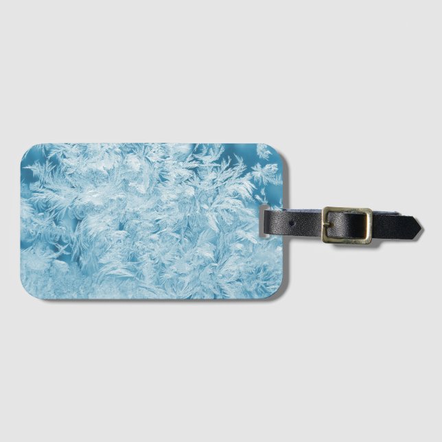 Abstrakte Federn und Schneeflocken Gepäckanhänger (Vorderseite (Horizontal))
