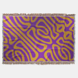 Abstrakte fette Aubergine lila und gelb Decke