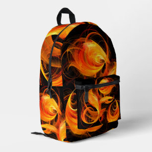 Abstrakte Feuerball-Kunst Bedruckter Rucksack