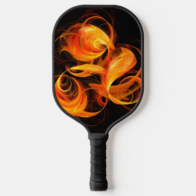 Abstrakte Feuerball-Kunst Pickleball Schläger (Vorderseite)