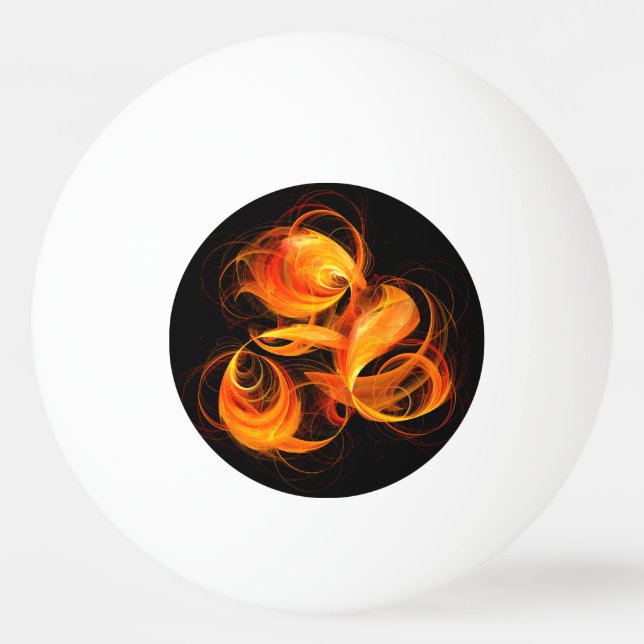 Abstrakte Feuerball-Kunst Tischtennisball (Vorderseite)