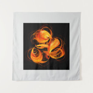 Abstrakte Feuerball-Kunst Wandteppich