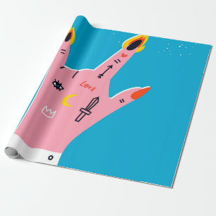 Abstrakte Feuerfinger Geschenkpapier