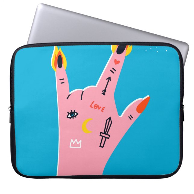 Abstrakte Feuerfinger Laptopschutzhülle (Vorderseite)