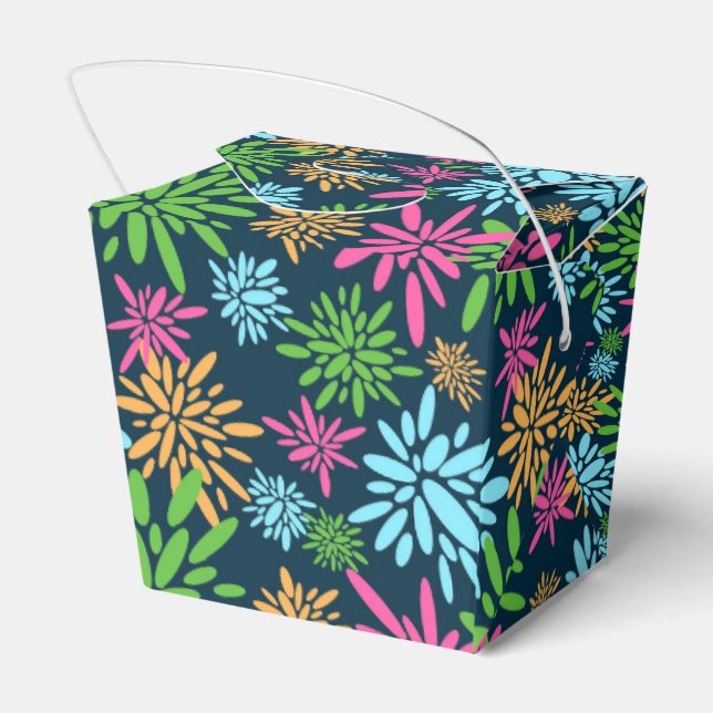 Abstrakte Feuerwerkskörper-Blume Gefälligkeitsbox Geschenkschachtel (Rückseite)