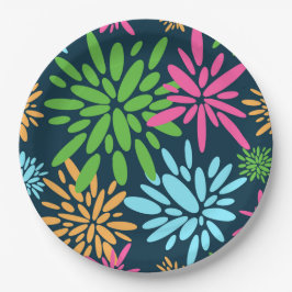 Abstrakte Feuerwerkskörper Blume Papierplatte Pappteller