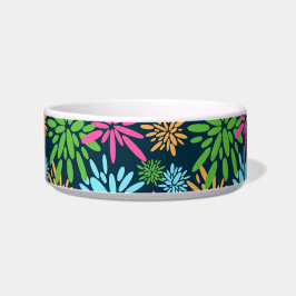 Abstrakte Feuerwerkskörper-Blume Pet Bowl Napf