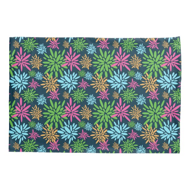 Abstrakte Feuerwerkskörper Blume Pillowcase Kissenbezug (Rückseite)