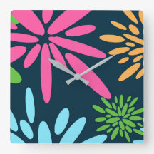 Abstrakte Feuerwerkskörper-Blume Uhr