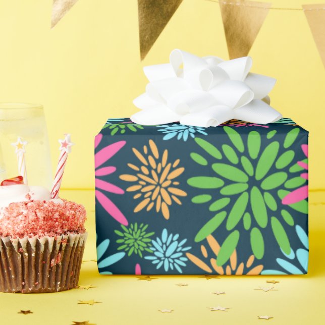 Abstrakte Feuerwerkskörper-Blume Umschlagpapier Geschenkpapier (Geburtstagsparty)