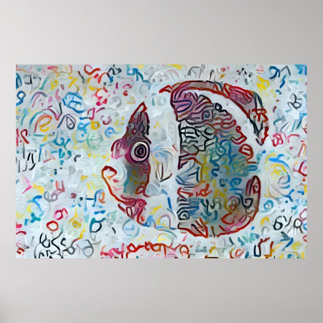 Abstrakte Fische Poster (Vorne)