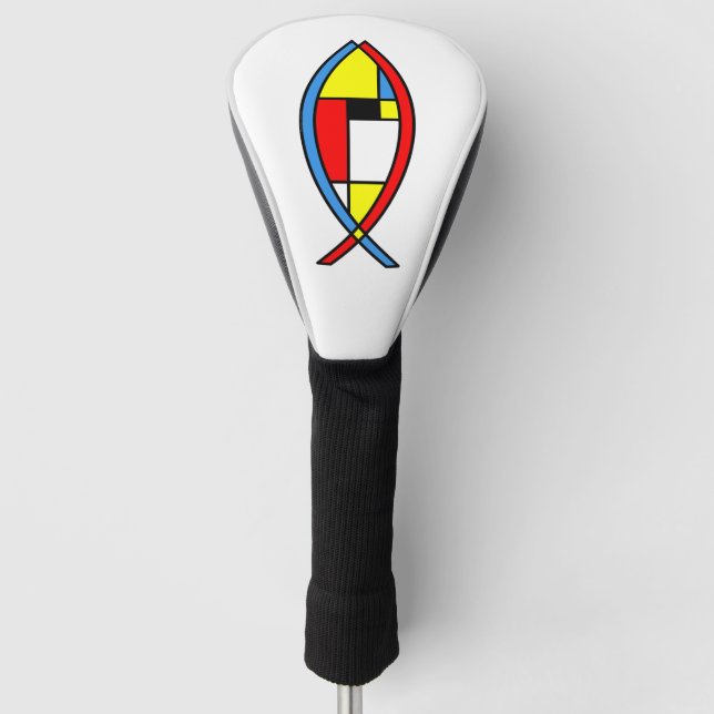 Abstrakte Fish Golf Head Cover Headcover (Vorderseite)
