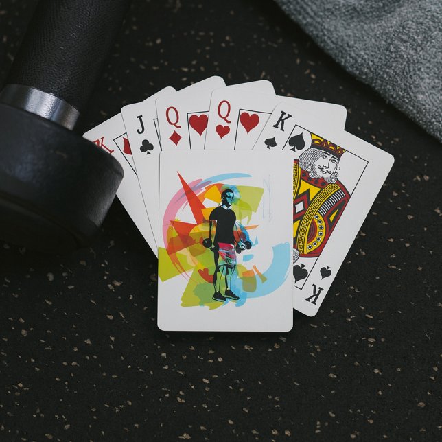 Abstrakte Fitness Kunst der Menschheit Spielkarten (Von Creator hochgeladen)