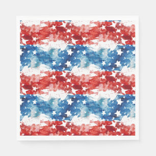 Abstrakte Flagge 4. Juli Napkin Serviette