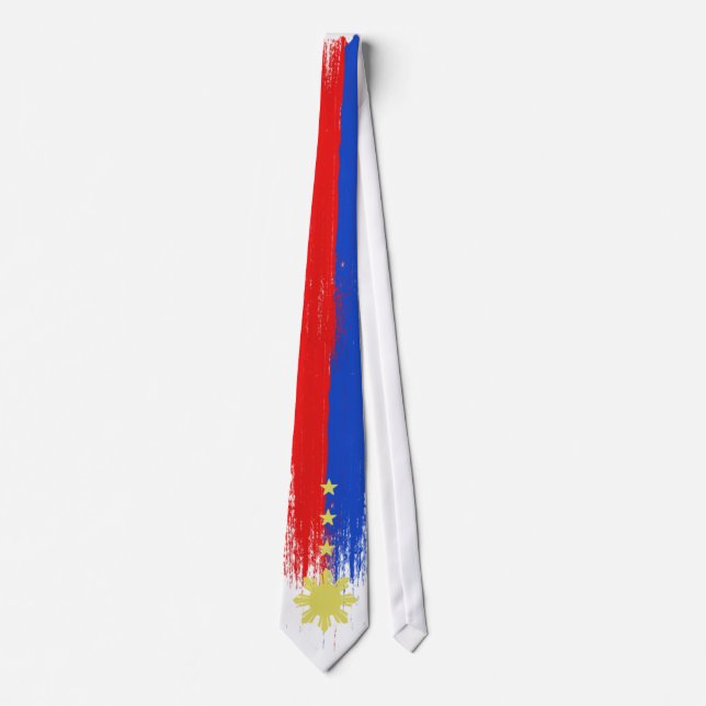 Abstrakte Flagge der Philippinen-Krawatte Krawatte (Vorderseite)