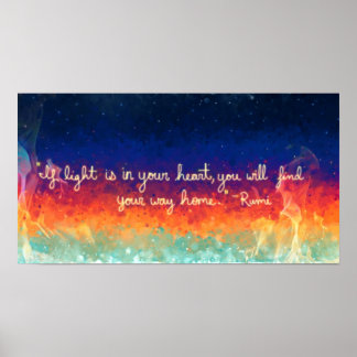 Abstrakte Flamme Poster