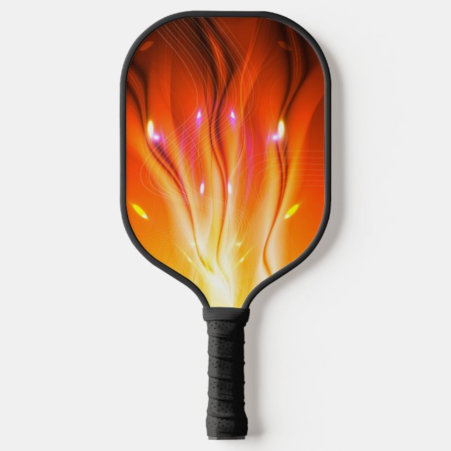 Abstrakte Flammen Pickleball Schläger (Vorderseite)