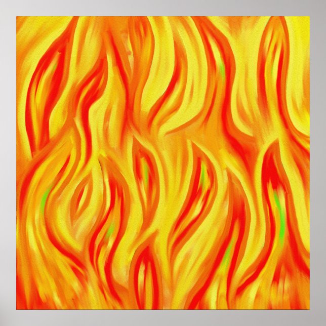 Abstrakte Flammen Poster (Vorne)
