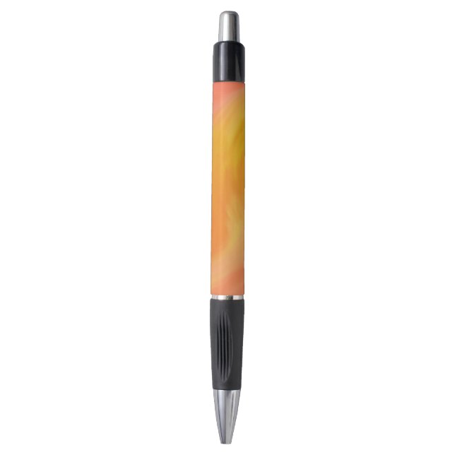 Abstrakte Flammenwellen Orange Pink Kugelschreiber (Vorderseite Vertikal)