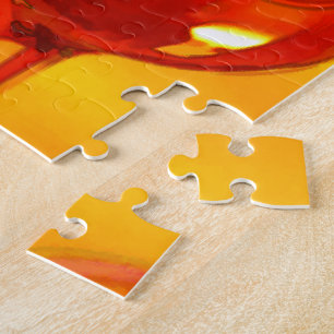 Abstrakte Flasche Wein u. Gläser