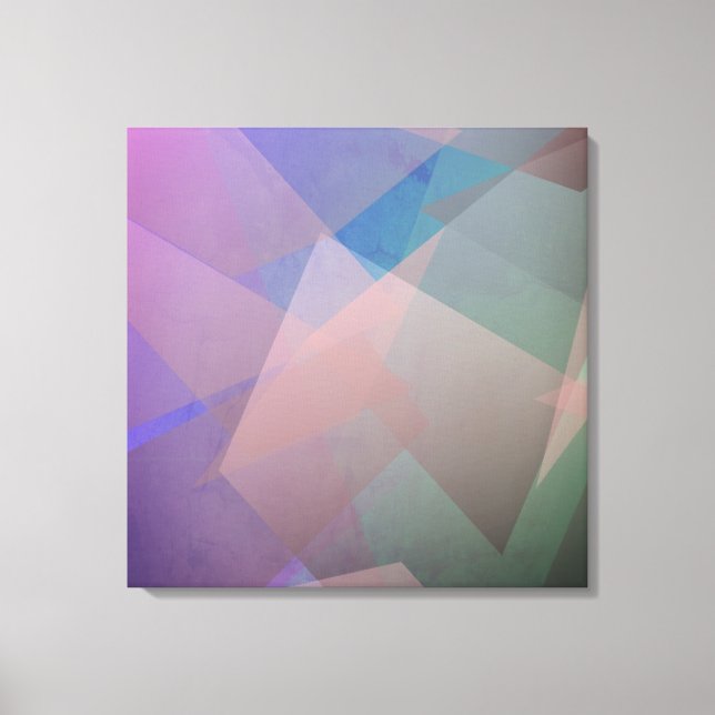 Abstrakte Fliegende Partikel | Geometrische Formen Leinwanddruck (Vorderseite)