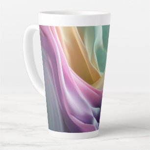Abstrakte fließende Pastell-Stofftextur Milchtasse