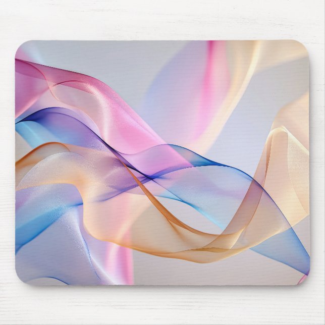 Abstrakte Fließmenge an Pastell Mousepad (Vorne)
