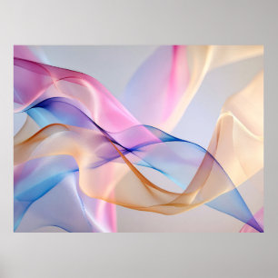 Abstrakte Fließmenge an Pastell Poster