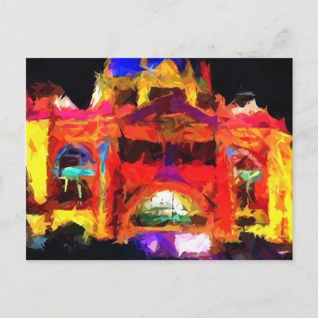 Abstrakte Flinders Street Station Postkarte (Vorderseite)
