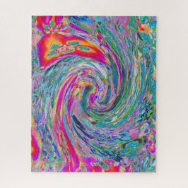 Abstrakte floral Psychedelische Regenbogenwellen