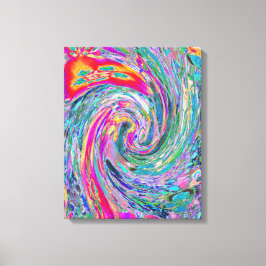 Abstrakte floral Psychedelische Regenbogenwellen Leinwanddruck