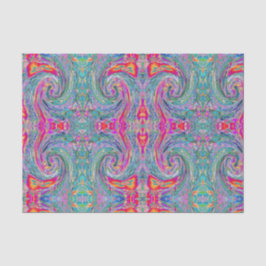 Abstrakte floral Psychedelische Regenbogenwellen Seidenpapier