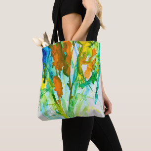 Abstrakte florale Blume Tasche