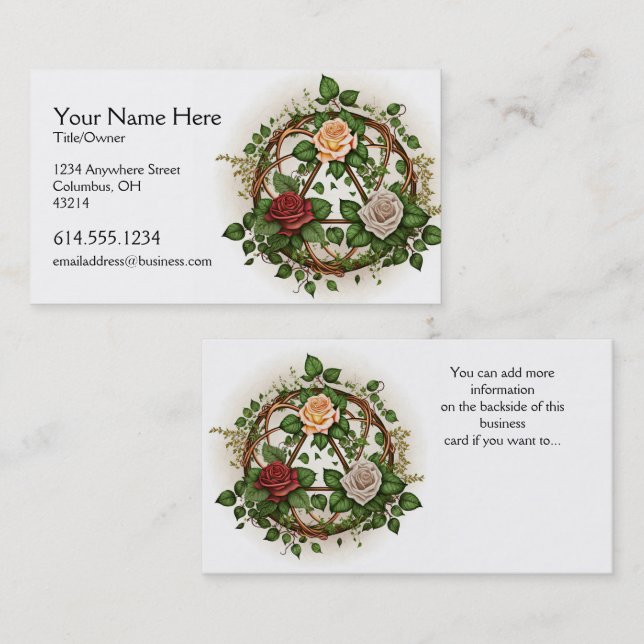 Abstrakte florale Celtic Design Irish Business Car Visitenkarte (Vorne/Hinten)