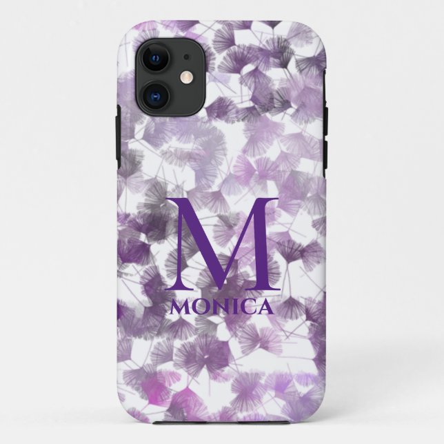 Abstrakte florale Girl-Lila Case-Mate iPhone Hülle (Rückseite)