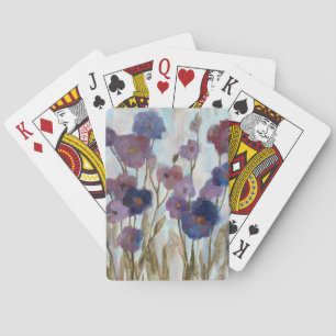 Abstrakte Florale in Lila Spielkarten
