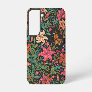 Abstrakte florale Lilien & Monarch Samsung Hüllen Galaxy Hülle