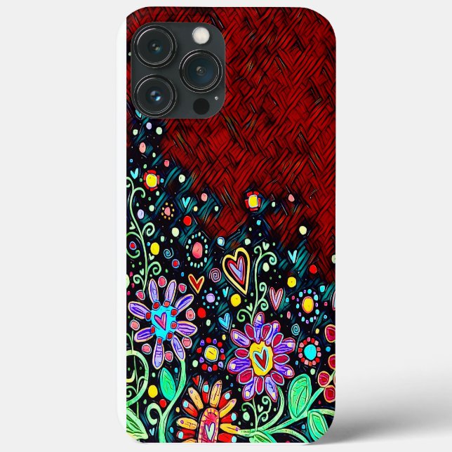 Abstrakte florale Modern Inspirivity iPhone Case (Rückseite)