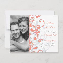 Abstrakte florale Save the Date-Karte Save The Date