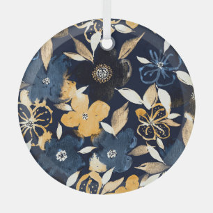 Abstrakte Florals: Farbwiederholtes Muster Ornament Aus Glas