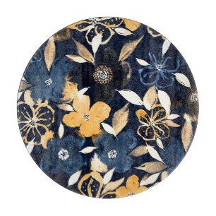 Abstrakte Florals: Farbwiederholtes Muster Schneidebrett