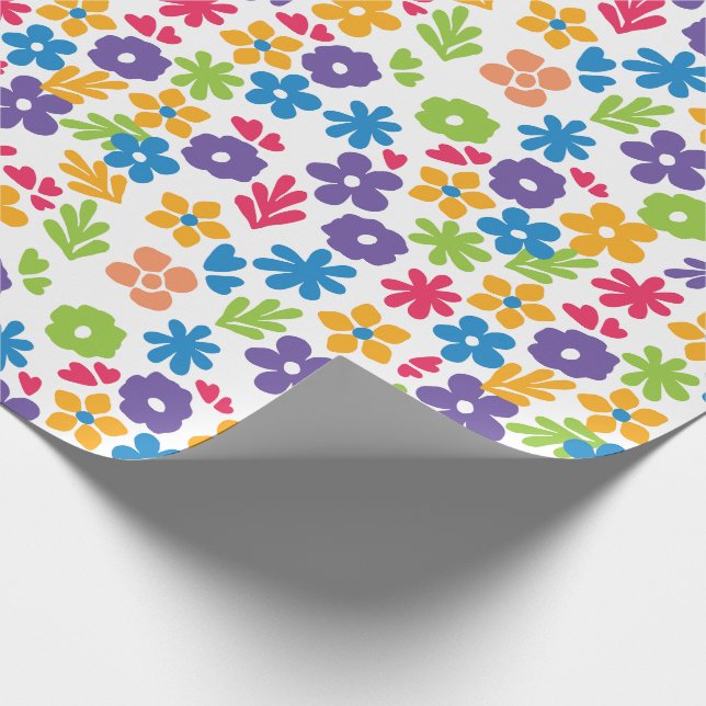 Abstrakte Florals Geschenkpapier (Ecke)